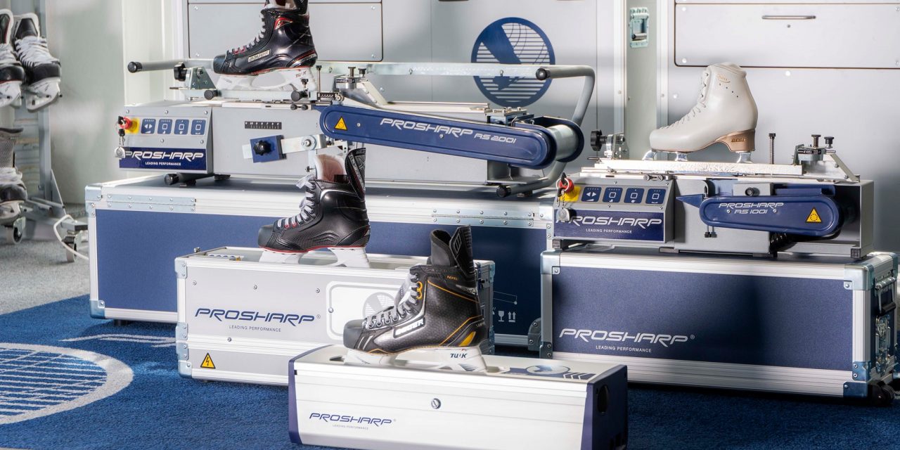 Bauer's ProSharp machines which profile and sharpen ice skates