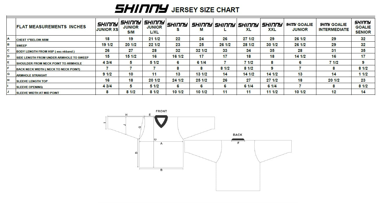 SHINNY ICE HOCKEY REVERSIBLE TRAINING JERSEY