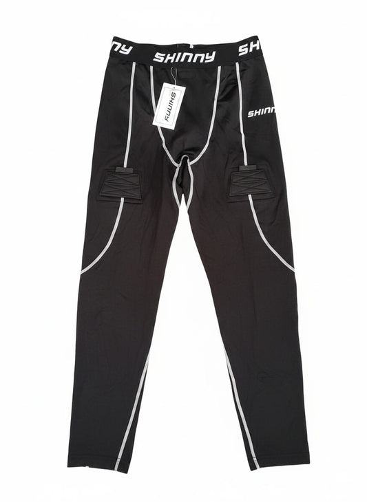 SHINNY PRO COMPRESSION FULL LENGTH PANTS WITH BUILT IN JOCK